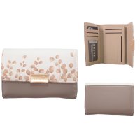 7281 DARK MINK TRIFOLD PURSE WITH CREDIT CARD SLOTS