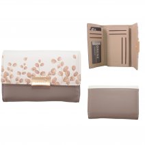 7281 DARK MINK TRIFOLD PURSE WITH CREDIT CARD SLOTS