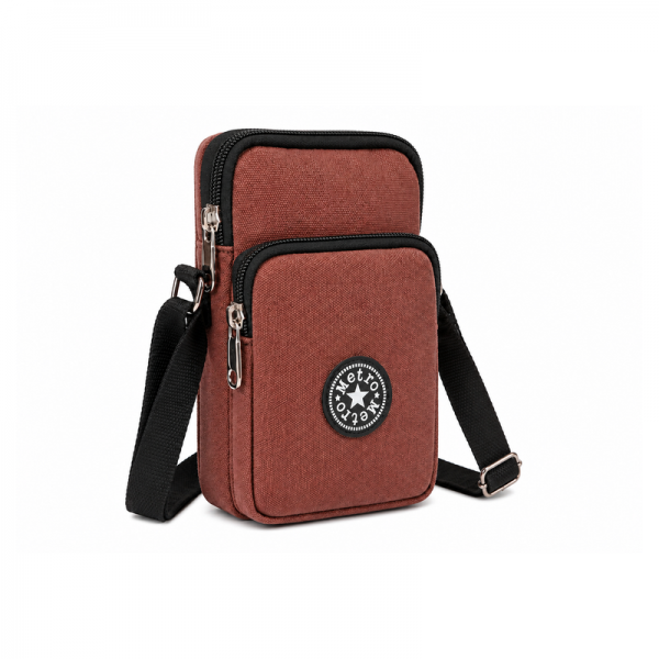 LL-166 Brown Canvas Shoulder Bag (New)