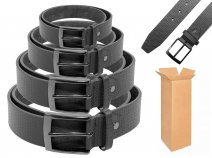 2760 BLACK 1.5'' ALL SIZE BELT WITH NICKLE BUCKLE BOX OF 12
