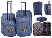JB10091 NAVY SET OF 4 TRAVEL TROLLEY SUITCASES
