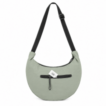 2304 Sage Green Adjustable Nylon Crescent Crossbody Bag