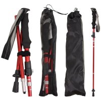 2892 RED FOLDING TREKKING POLES