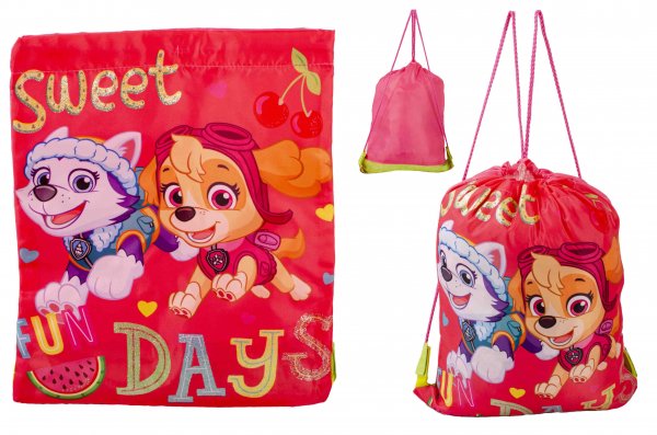 PAW PATROL - 01812 RED DRAWSTRING BAG