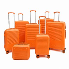 T-HC-716 SET OF 7 Orange Premium Hard Shell Suitcases