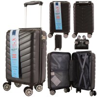 T-HC-US-1626 BLACK RYANAIR UNDERSEAT TRAVEL TROLLEY SUITCASE  T-HC-US-1626 BLACK RYANAIR UNDERSEAT TRAVEL TROLLEY SUITCASE