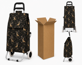 B-ST-05 Deer Black 2 Wheeler Shopping Trolley Box of 10