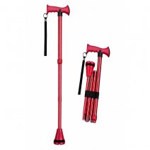 2888 Red Adjustable Folding Walking Stick