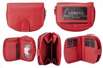 0467 LORENZ RED LEATHER PURSE