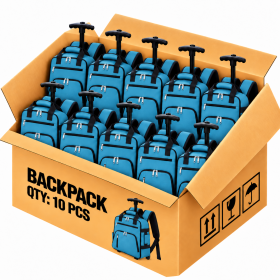 TR-R-TA-002 Peacock Box of 10 Ryanair Underseat Travel Backpack