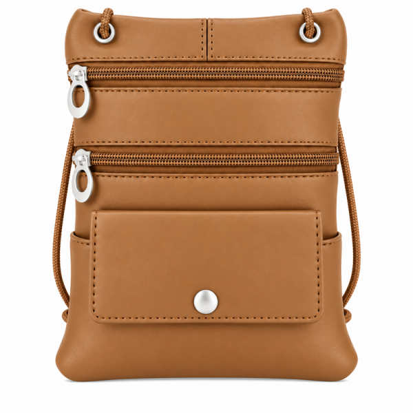 905 Light Brown Leather/Pu Crossbag (New)