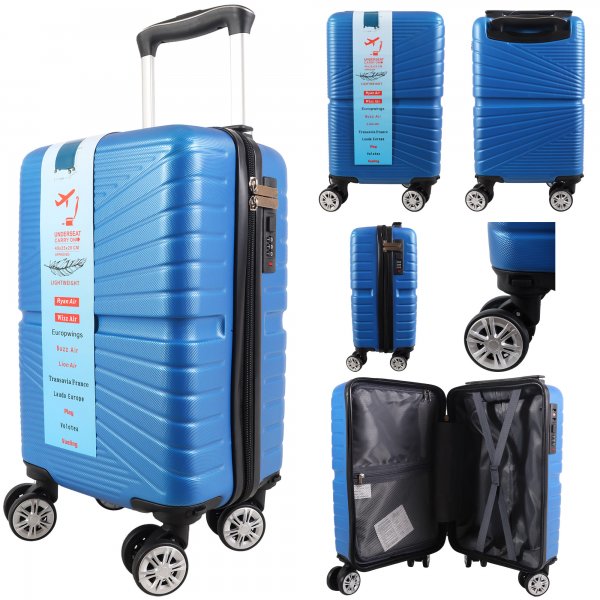 T-HC-US-1611 ROYAL BLUE RYAN AIR CABIN-SIZED TROLLEY SUITCASE