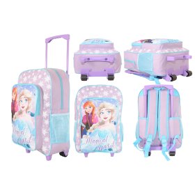 23987 BLUE KIDS FROZEN TROLLEY BACKPACK
