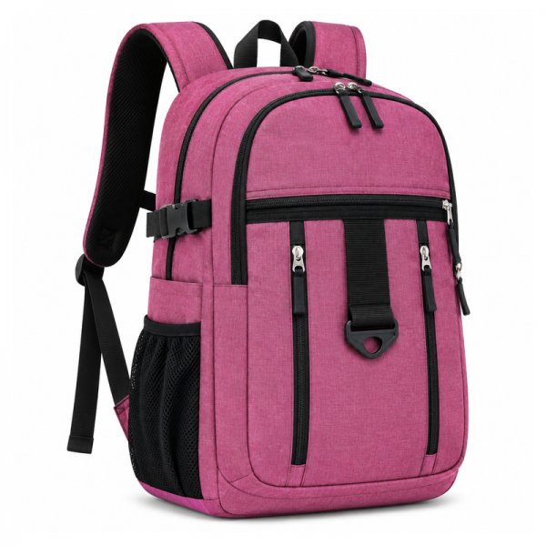 BP-102 PINK SOLID COLOR BACKPACK
