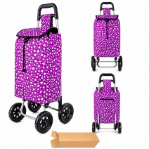 ST204 PURPLE STAR 4-WHEEL BOX OF 10 SHOPPING TROLLEY