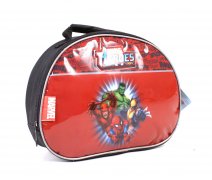 B42303 - G005 Kids Lunchbag Black/Red Heroes Marvel