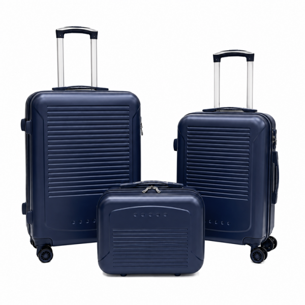 T-HC-716 SET OF 3 Navy Premium Hard Shell Suitcases
