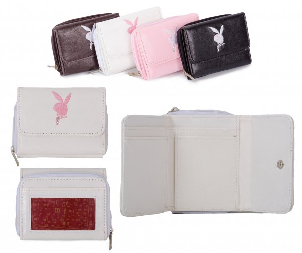 PU-1A WHITE RABBIT PURSE W/ZIP