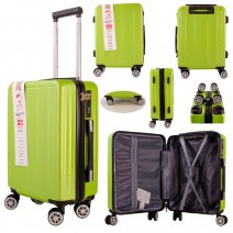 T-HC-US-01 LIME GRN 17.7'' UNDERSEAT CABIN-SIZE TROLLEY SUITCASE