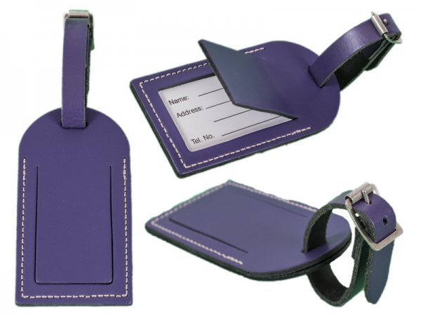 LEATHER TAG PURPLE