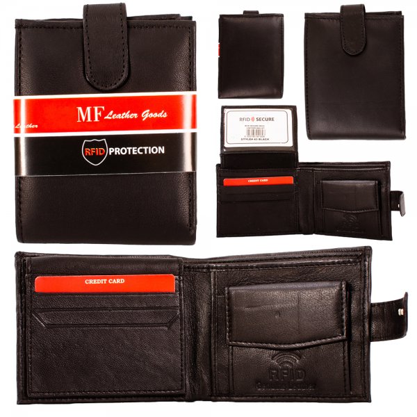 43 BLACK MF RFID LEATHER WALLET