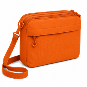 2427 Orange Triple Top Zip Ripstop Polyster W Front Zip