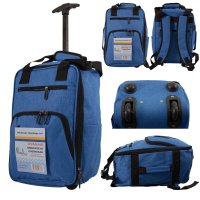 TR-R-002 BLUE WHEELED RYANAIR UNDERSEAT CABIN BAG