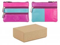 1059 SUNSET SFT C.NAPPA TOP ZIP PURSE, 2 FRNT & BK ZIP BOX OF 12