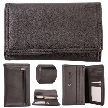 JBPS231 BLACK FLIP OVER LADIES PURSE WALLET