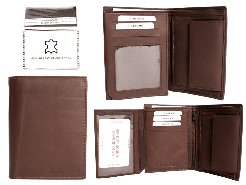 (image for) 029 RFID BROWN LONDON LEATHER WALLET