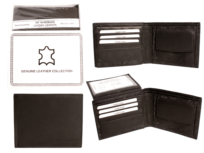 (image for) 031 RFID BLACK LONDON LEATHER WALLET