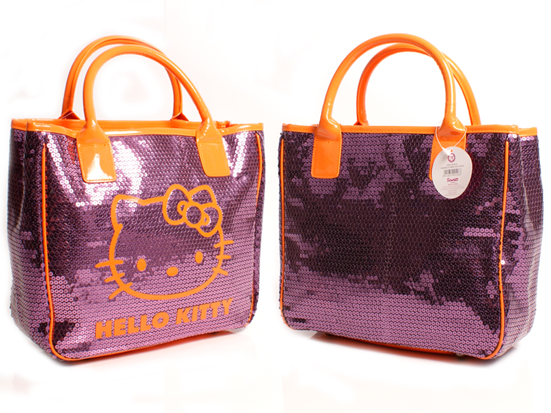 09106 KV - Kids Bag Handbag Urban Chic Purple/Orange HelloKitty (image for) 09106 KV - Kids Bag Handbag Urban Chic Purple/Orange HelloKitty