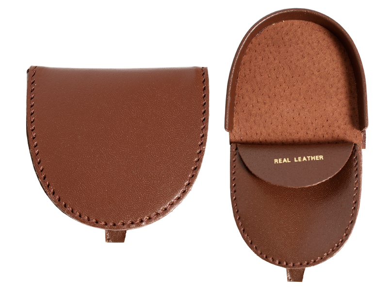 (image for) 1590 Med. Horse-Shoe-Shape Gents Tray Purse BROWN