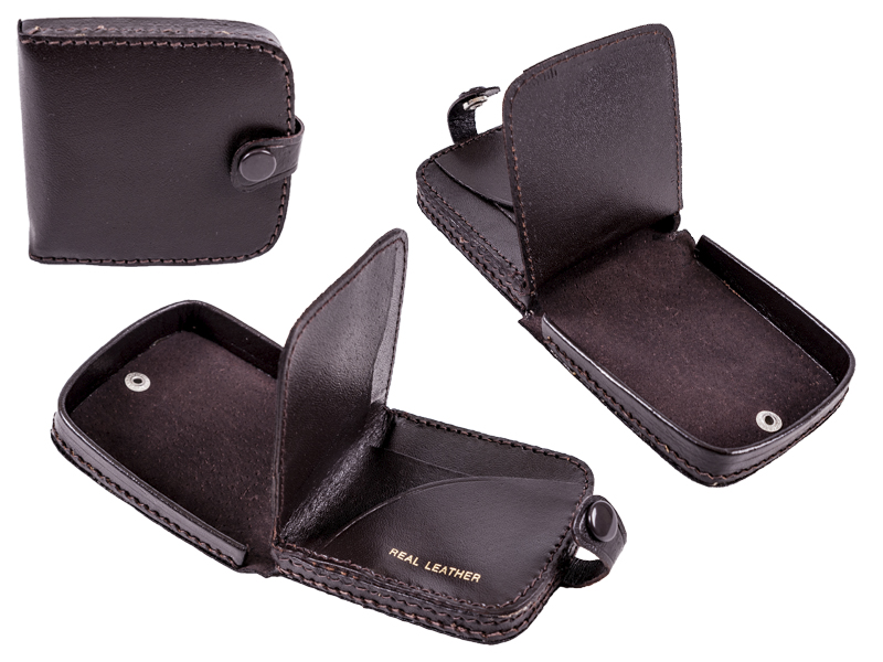 (image for) 1591 Dark Brown square tray purse wallet note section
