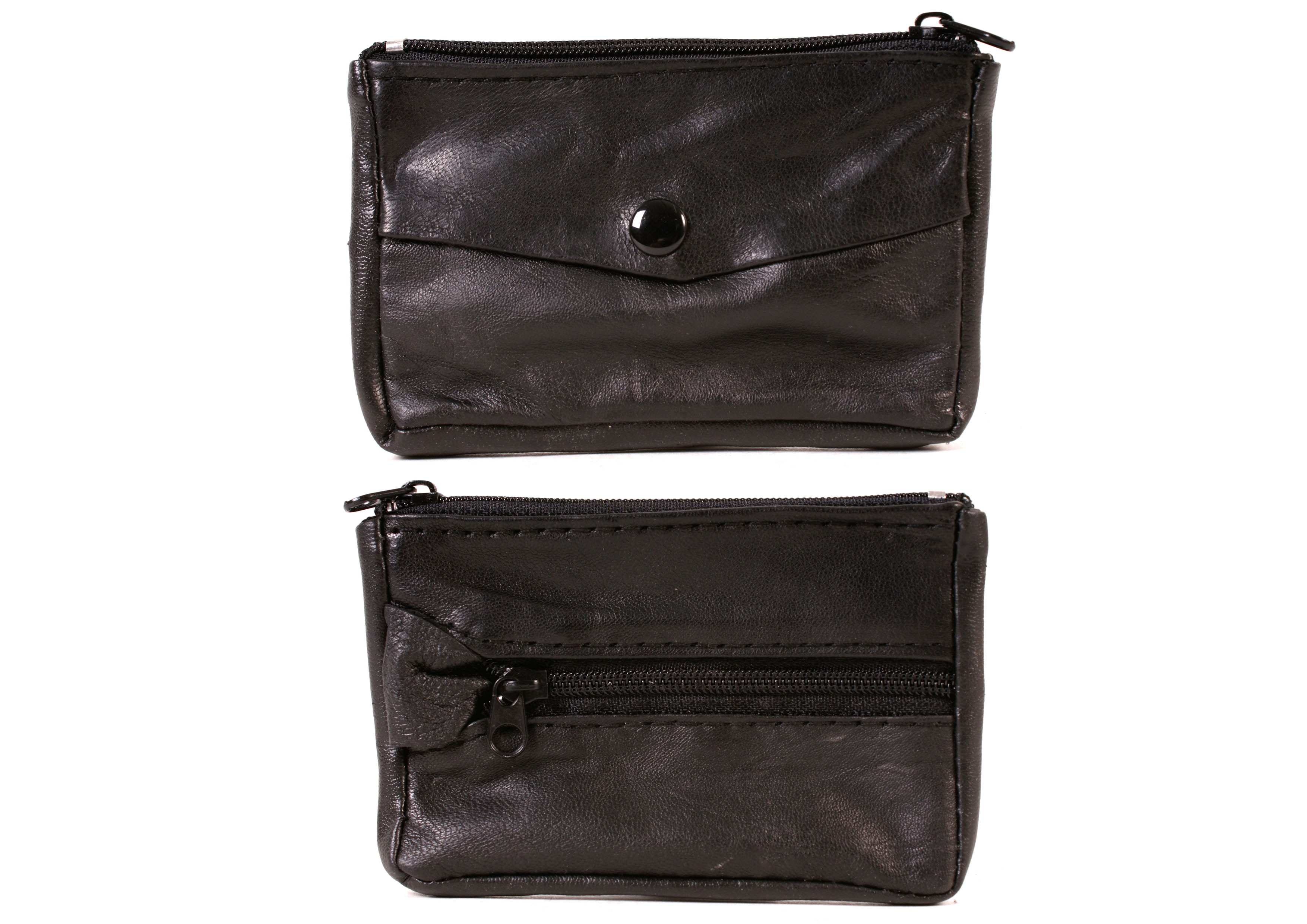 (image for) 1883 BLACK SMALL SHEEP NAPPA KEYCASE WITH SPLIT RING