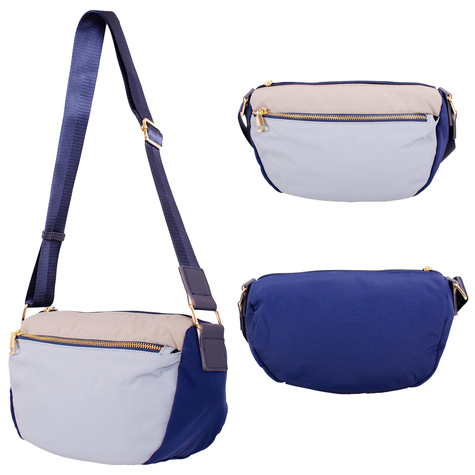 3100 BLUE MULTI SHOULDER BAG [3100 BLUE MULTI SHOULDER BAG] : MF Handbags