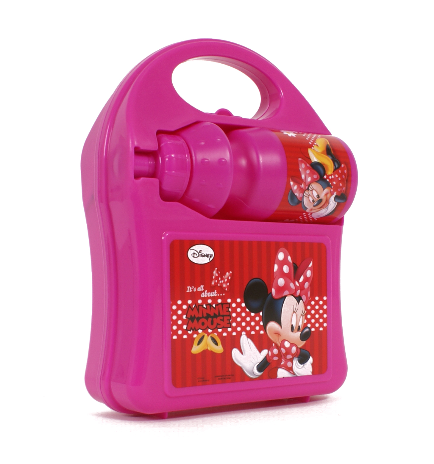 (image for) 553-43255 Kids Lunchbag Box Dark Pink Minnie Disney