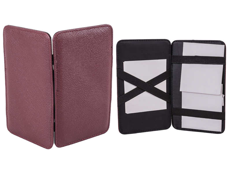 (image for) 8013 Burgundy Grained PU Puzzle Wallet/Milkman's Wallet