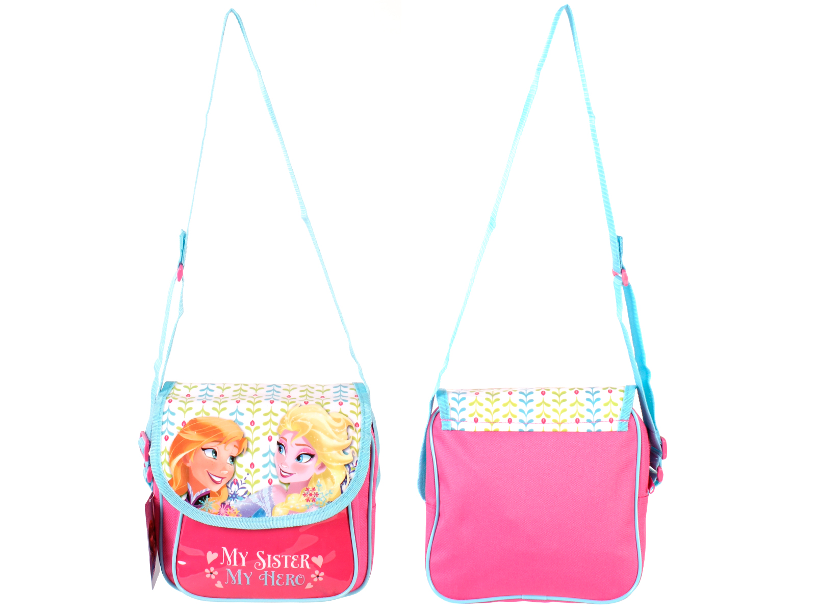 (image for) FROZEN001030 - Kids Shoulder Bag Pink/Aquablue Frozen Disney