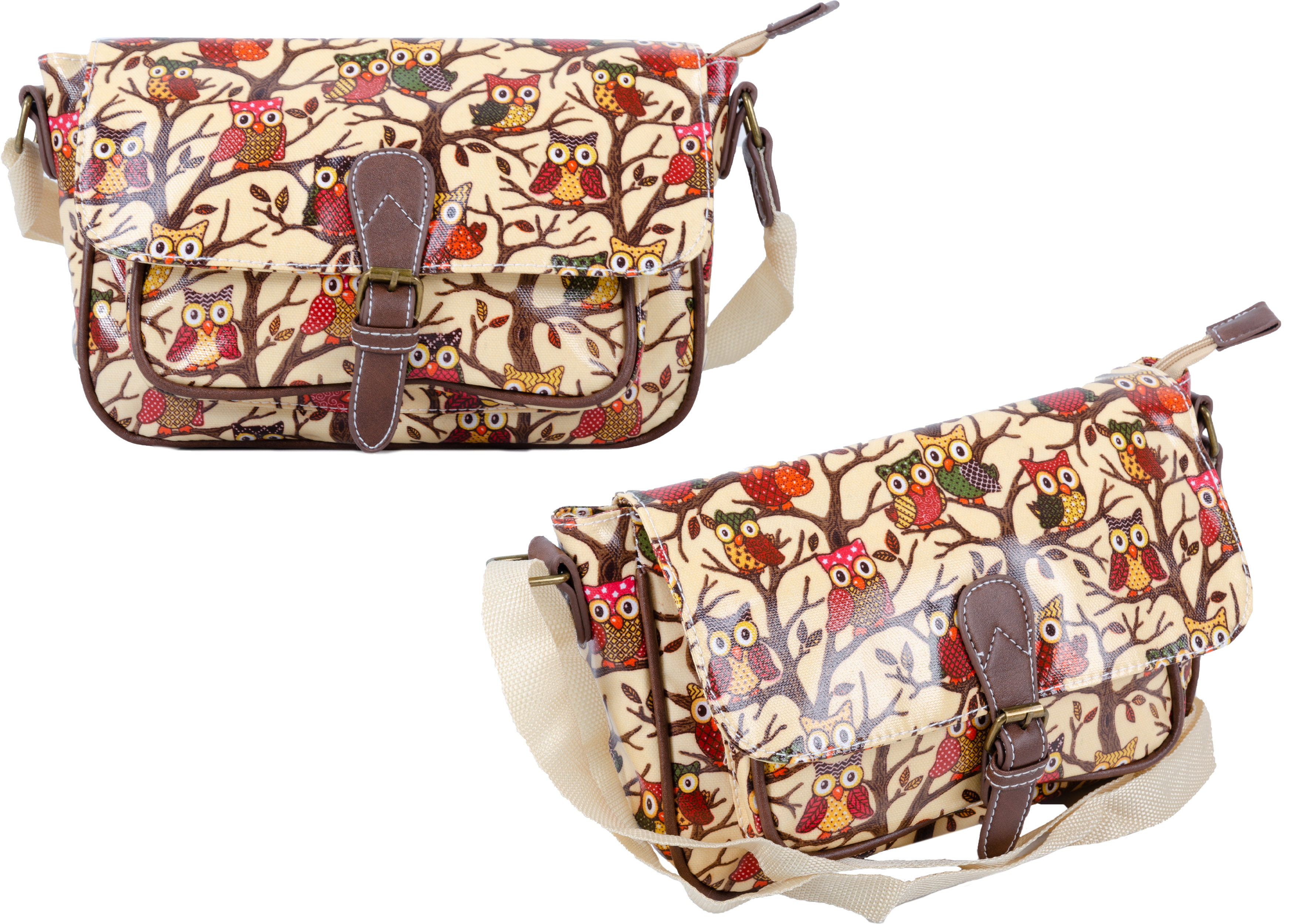(image for) HB-OP-04 BEIGE VINYL CROSSBAG