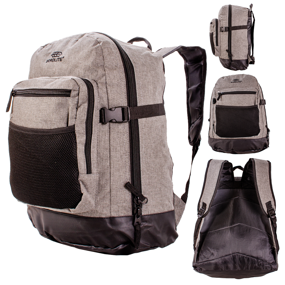 JBBP006-L GREY/BLACK BACKPACK [JBBP006-L GREY/BLACK BACKPACK] : MF Handbags