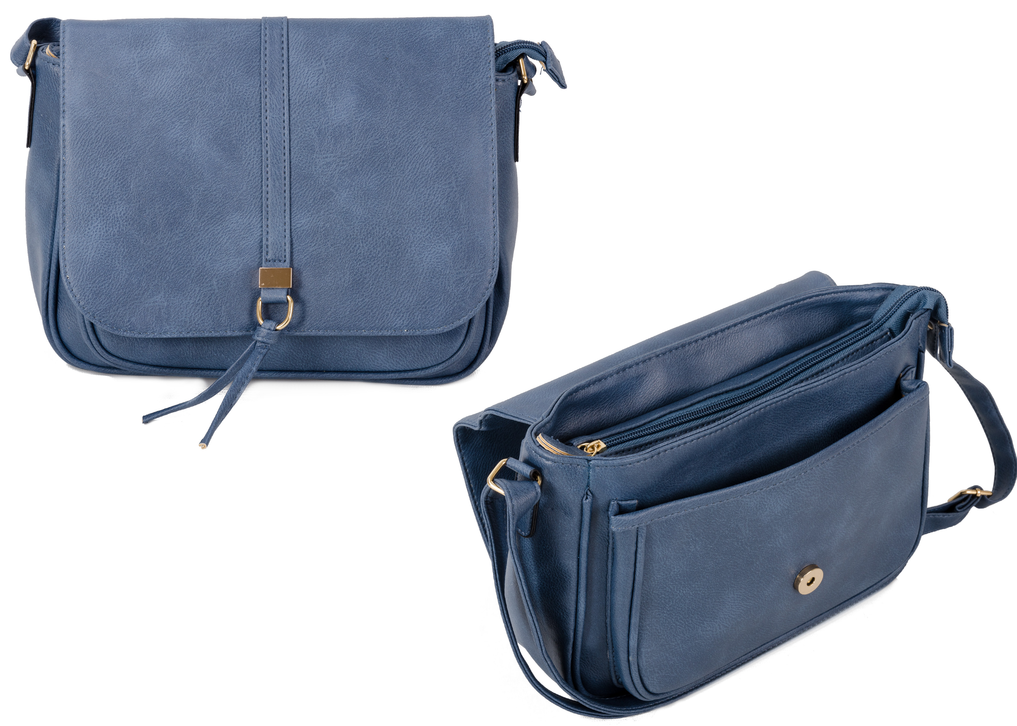 (image for) JBFB305 NAVY PU CROSSBAG W/ FLAP