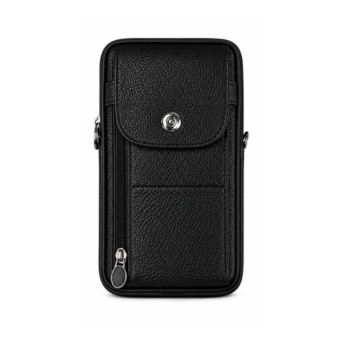 LL-606 / BLACK COWHIDE LEATHER HAND BAG