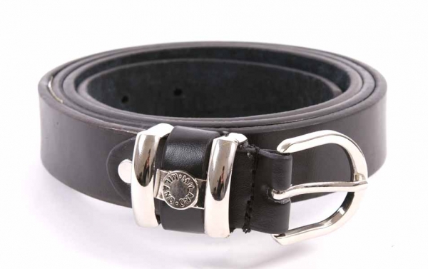 2705 1" SMOOTH BELT MILANO LOOP BLACK MEDIUM