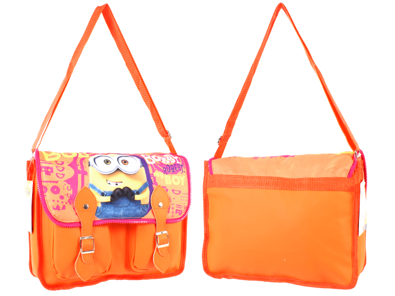 (image for) MINIONS001033 - Kids Shoulder Bag Satchel Orange Bobby Minions
