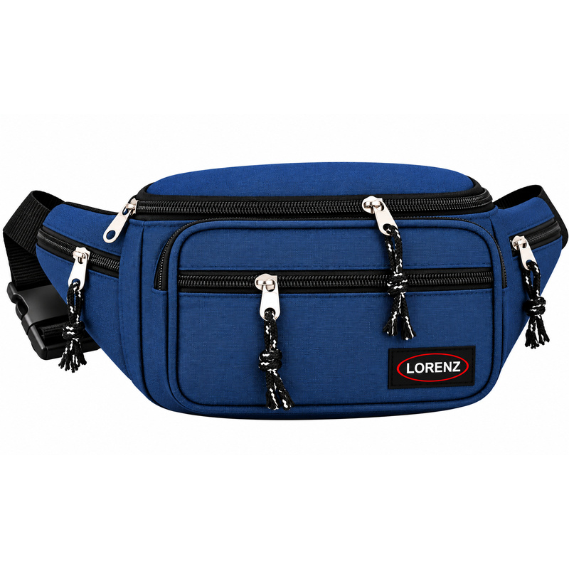 (image for) 2512 Navy Bumbag With 2 Top Zips & 2 Front zips 1 EA (New)