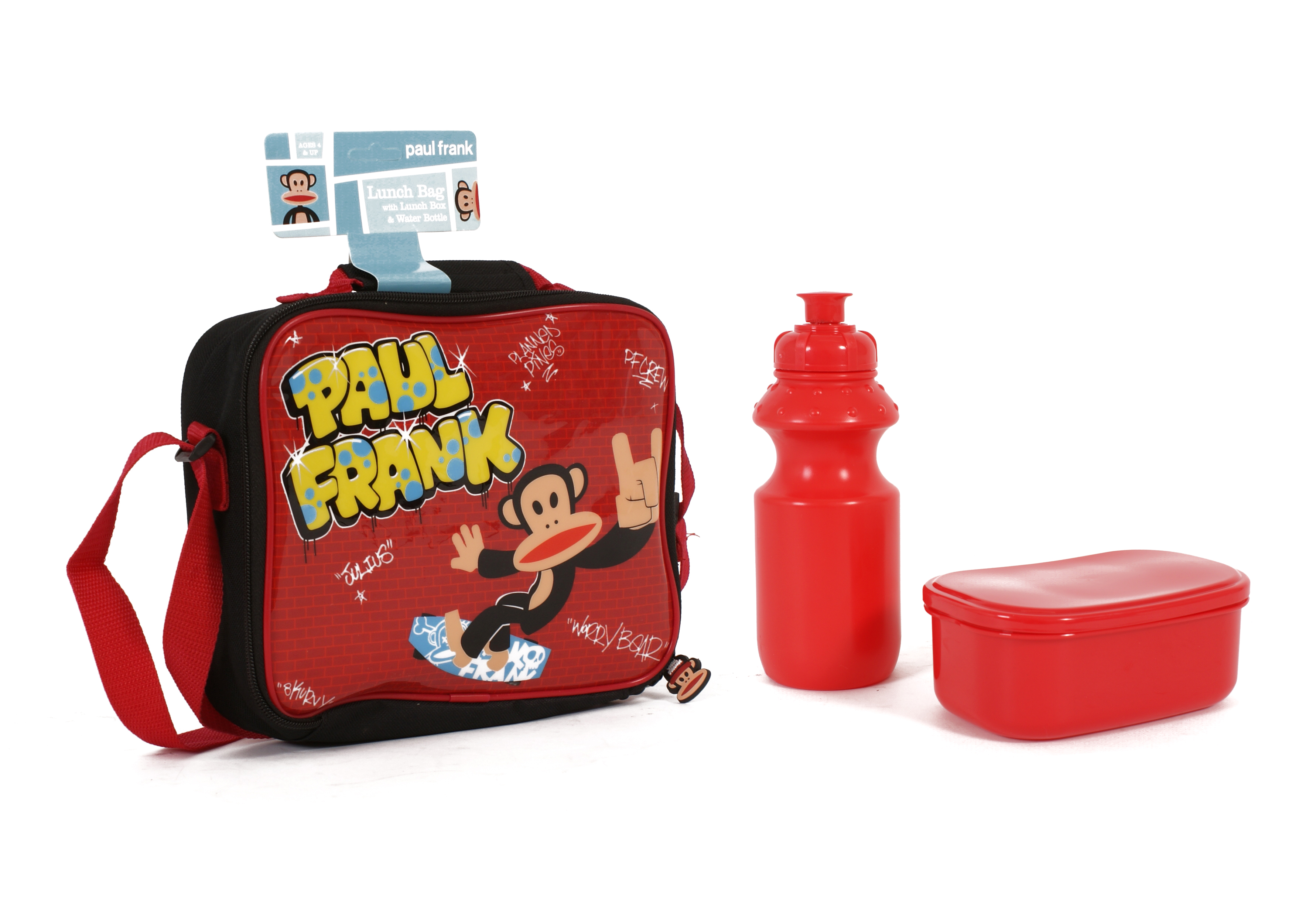 (image for) PF8888BGR Kids Lunchbag Red Monkey Paul Frank