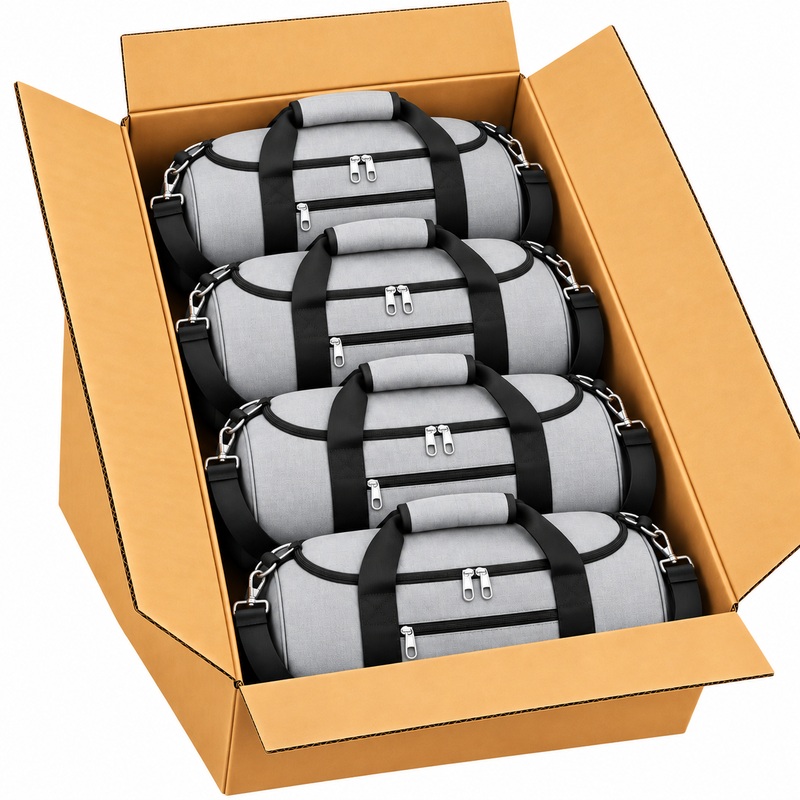(image for) TB-TR-65 Box Of 10 Grey Holdall Travelling Bags