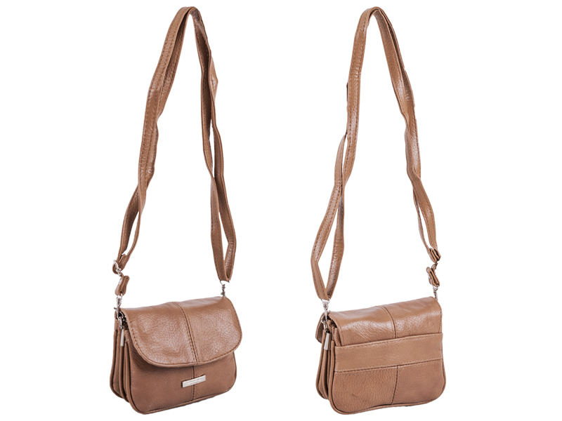 (image for) 3737 TAN Small Cow Hide Bag With Flap